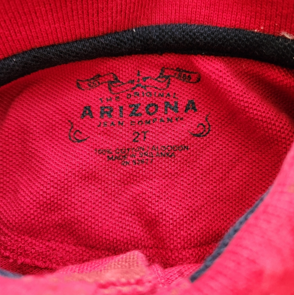 The Original Arizona Jean Company Boys' Polo Shirt, RED - 2T - Picture 5 of 6
